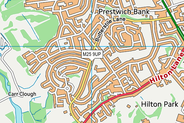 M25 9UP map - OS VectorMap District (Ordnance Survey)