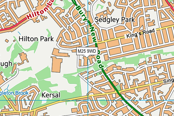 M25 9WD map - OS VectorMap District (Ordnance Survey)