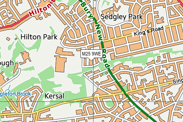 M25 9WE map - OS VectorMap District (Ordnance Survey)