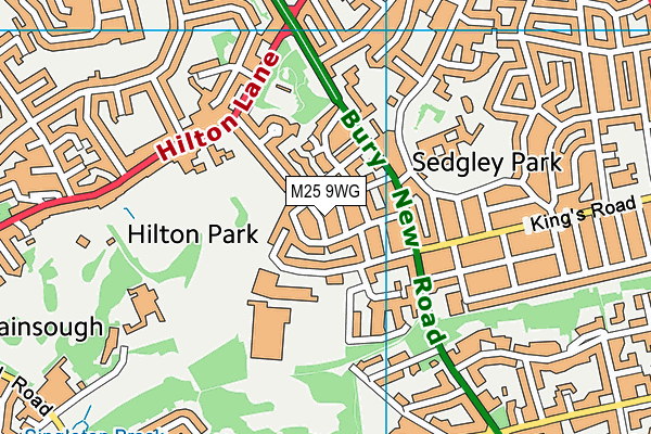 M25 9WG map - OS VectorMap District (Ordnance Survey)