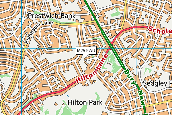 M25 9WU map - OS VectorMap District (Ordnance Survey)