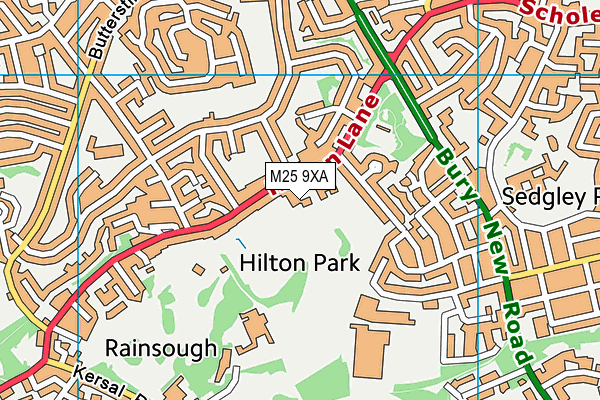 M25 9XA map - OS VectorMap District (Ordnance Survey)