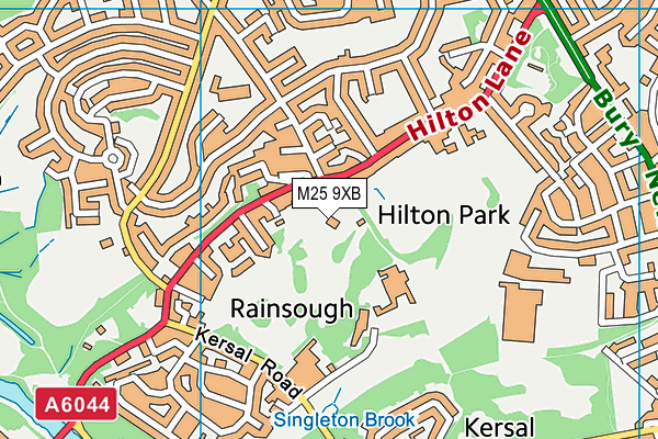 Prestwich Golf Club Ltd map (M25 9XB) - OS VectorMap District (Ordnance Survey)