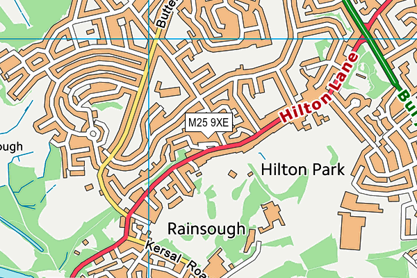 M25 9XE map - OS VectorMap District (Ordnance Survey)