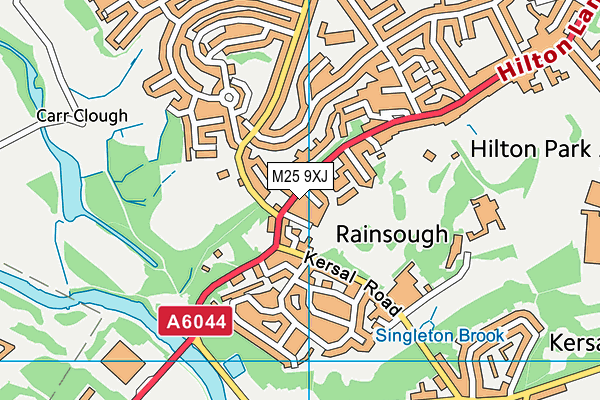 M25 9XJ map - OS VectorMap District (Ordnance Survey)