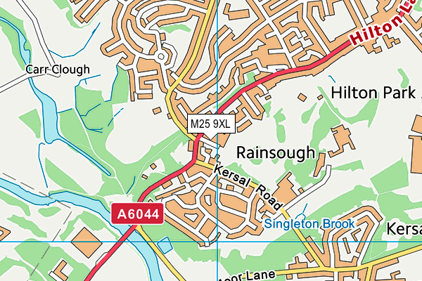 M25 9XL map - OS VectorMap District (Ordnance Survey)