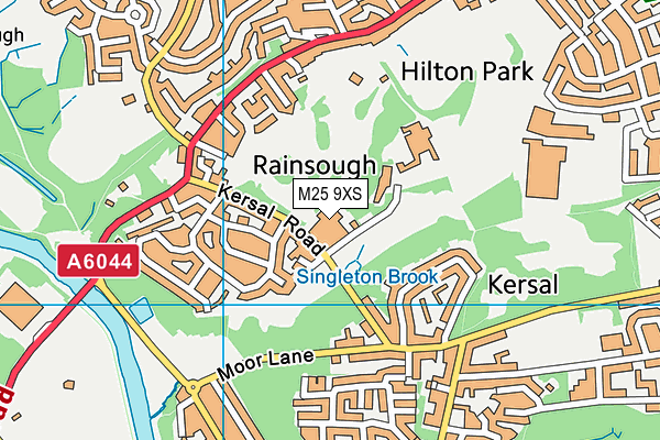 M25 9XS map - OS VectorMap District (Ordnance Survey)