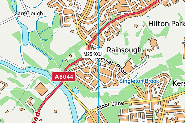 M25 9XU map - OS VectorMap District (Ordnance Survey)