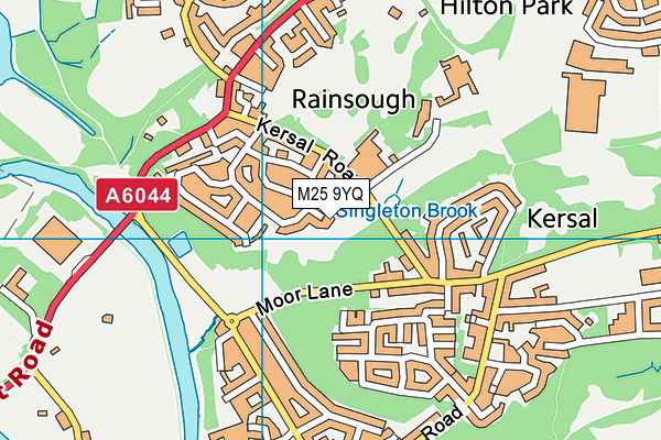 M25 9YQ map - OS VectorMap District (Ordnance Survey)