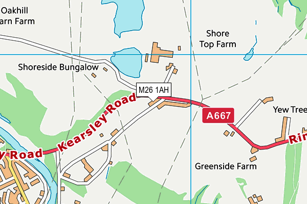 M26 1AH map - OS VectorMap District (Ordnance Survey)