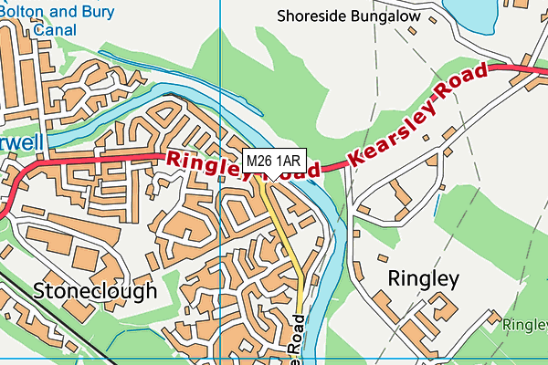 M26 1AR map - OS VectorMap District (Ordnance Survey)