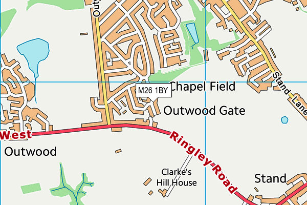 M26 1BY map - OS VectorMap District (Ordnance Survey)