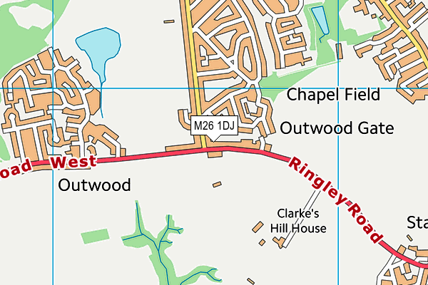 M26 1DJ map - OS VectorMap District (Ordnance Survey)