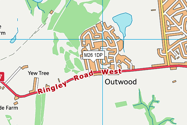 M26 1DP map - OS VectorMap District (Ordnance Survey)