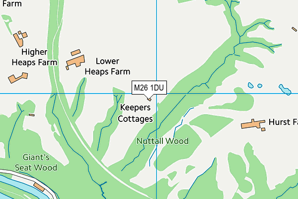 M26 1DU map - OS VectorMap District (Ordnance Survey)