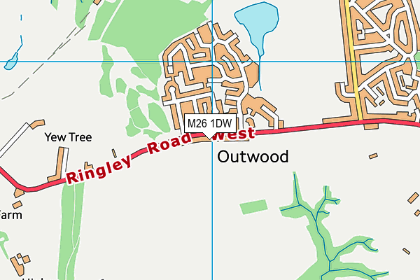 M26 1DW map - OS VectorMap District (Ordnance Survey)