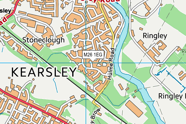 M26 1EG map - OS VectorMap District (Ordnance Survey)