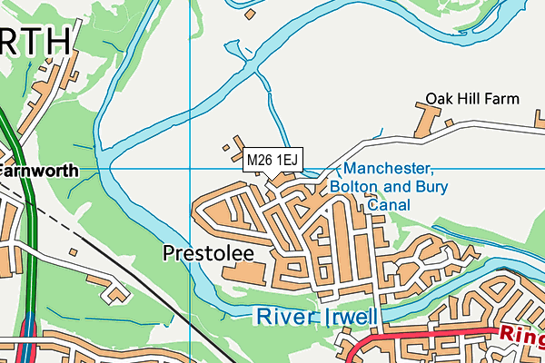 M26 1EJ map - OS VectorMap District (Ordnance Survey)