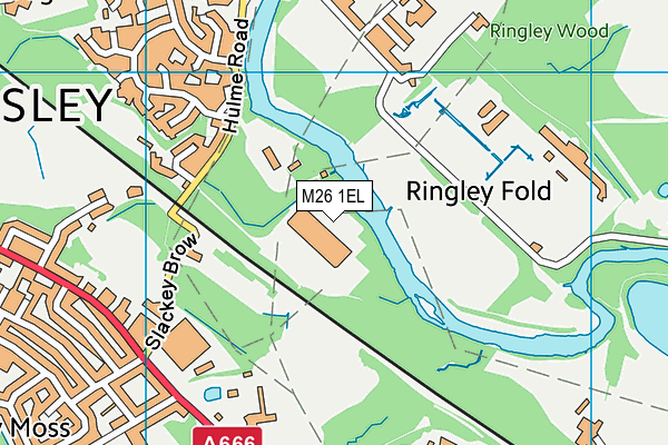 M26 1EL map - OS VectorMap District (Ordnance Survey)