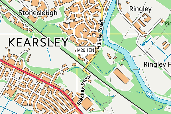 M26 1EN map - OS VectorMap District (Ordnance Survey)