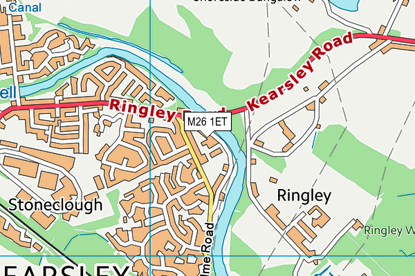 M26 1ET map - OS VectorMap District (Ordnance Survey)