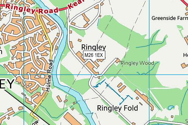 M26 1EX map - OS VectorMap District (Ordnance Survey)