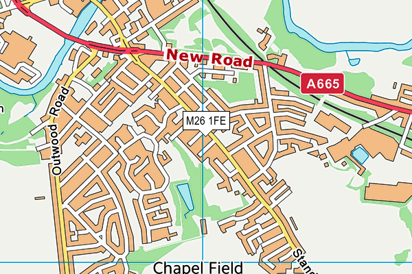 M26 1FE map - OS VectorMap District (Ordnance Survey)