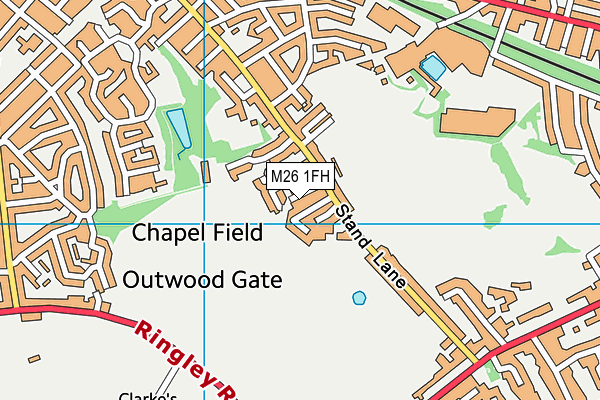 M26 1FH map - OS VectorMap District (Ordnance Survey)