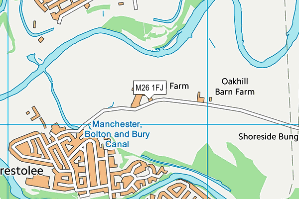 M26 1FJ map - OS VectorMap District (Ordnance Survey)