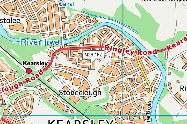 M26 1FZ map - OS VectorMap District (Ordnance Survey)