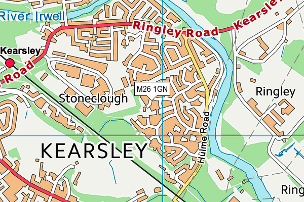 M26 1GN map - OS VectorMap District (Ordnance Survey)