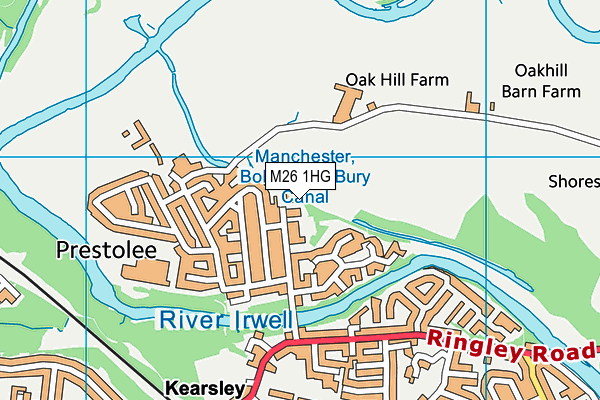 M26 1HG map - OS VectorMap District (Ordnance Survey)