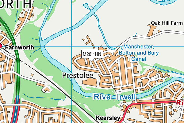 M26 1HN map - OS VectorMap District (Ordnance Survey)