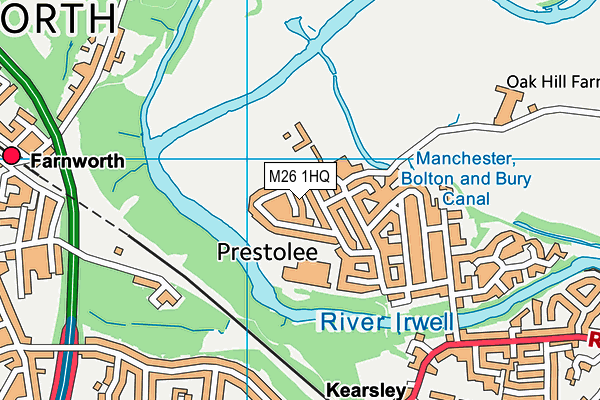 M26 1HQ map - OS VectorMap District (Ordnance Survey)