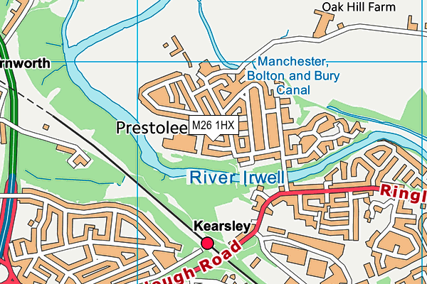 M26 1HX map - OS VectorMap District (Ordnance Survey)