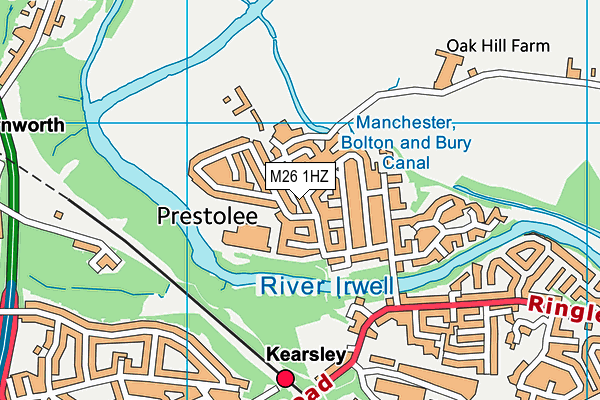 M26 1HZ map - OS VectorMap District (Ordnance Survey)