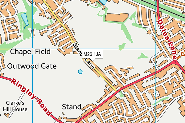 M26 1JA map - OS VectorMap District (Ordnance Survey)