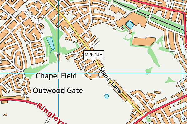 M26 1JE map - OS VectorMap District (Ordnance Survey)