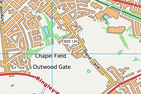 M26 1JH map - OS VectorMap District (Ordnance Survey)