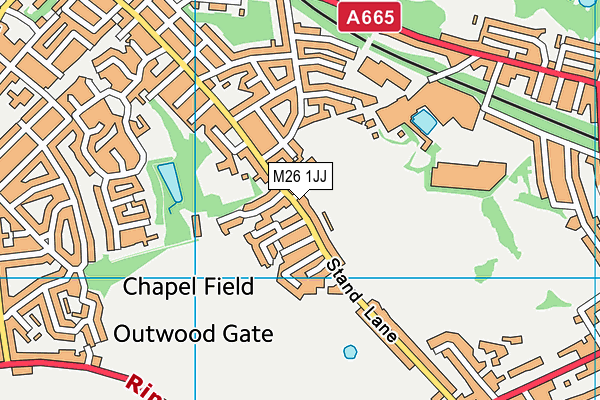 M26 1JJ map - OS VectorMap District (Ordnance Survey)