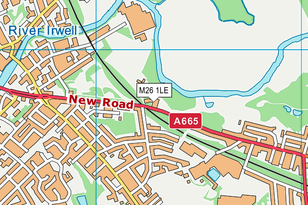 M26 1LE map - OS VectorMap District (Ordnance Survey)