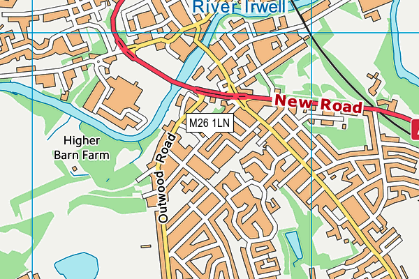 M26 1LN map - OS VectorMap District (Ordnance Survey)