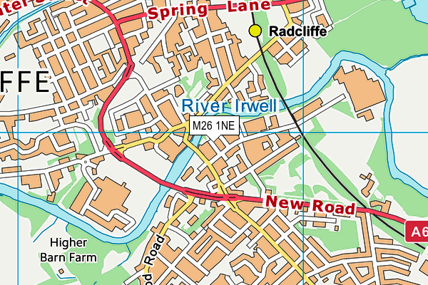 M26 1NE map - OS VectorMap District (Ordnance Survey)