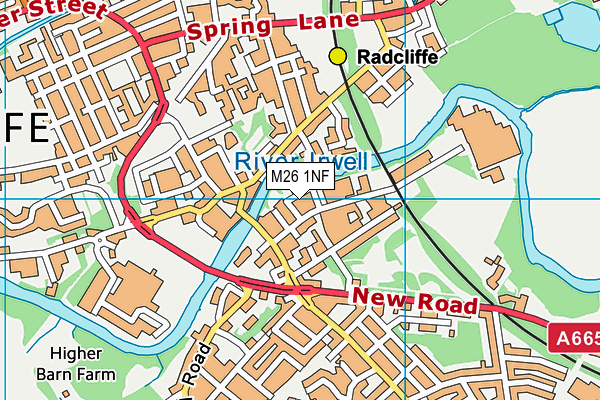 M26 1NF map - OS VectorMap District (Ordnance Survey)