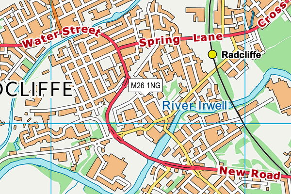 M26 1NG map - OS VectorMap District (Ordnance Survey)