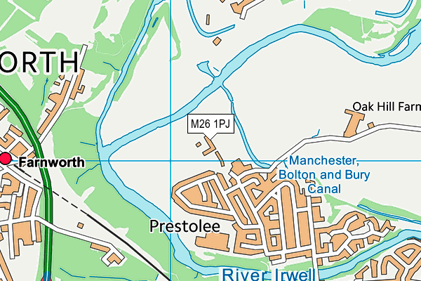 M26 1PJ map - OS VectorMap District (Ordnance Survey)