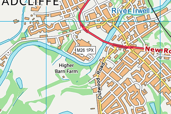 M26 1PX map - OS VectorMap District (Ordnance Survey)