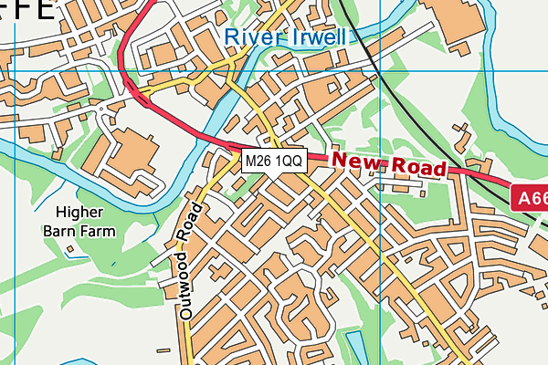 M26 1QQ map - OS VectorMap District (Ordnance Survey)
