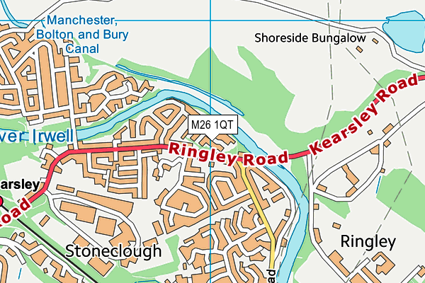 M26 1QT map - OS VectorMap District (Ordnance Survey)