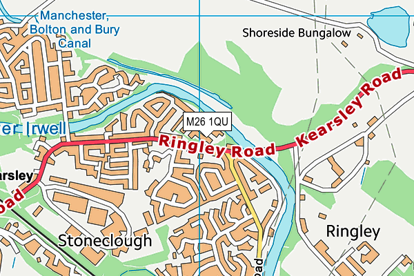 M26 1QU map - OS VectorMap District (Ordnance Survey)